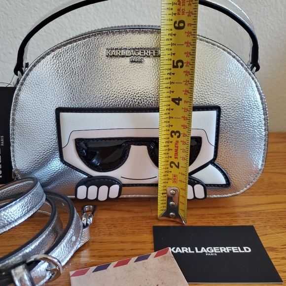 Karl Lagerfeld Silver Crossbody Bag - Picture 12 of 16